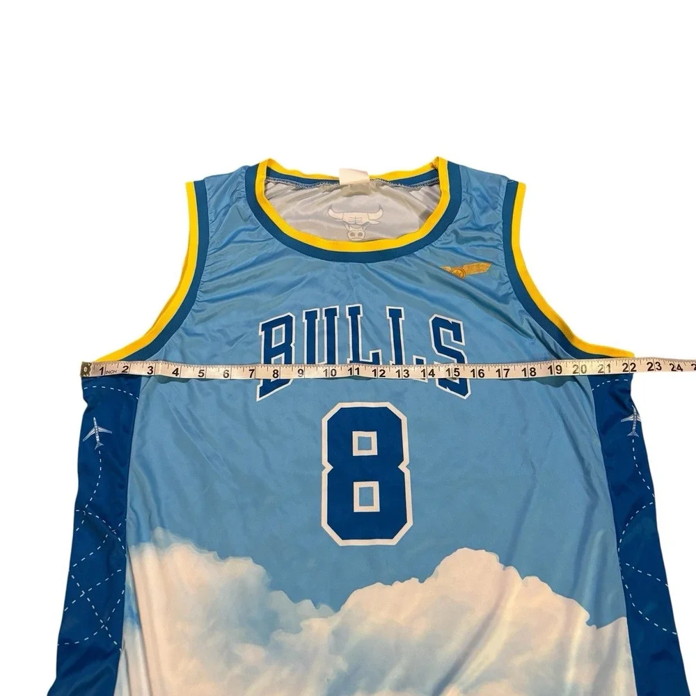 Chicago Bulls SGA Jersey All Over Sky Print Zach LaVine‎ NBC Chicago Mens Large - Picture 9 of 10